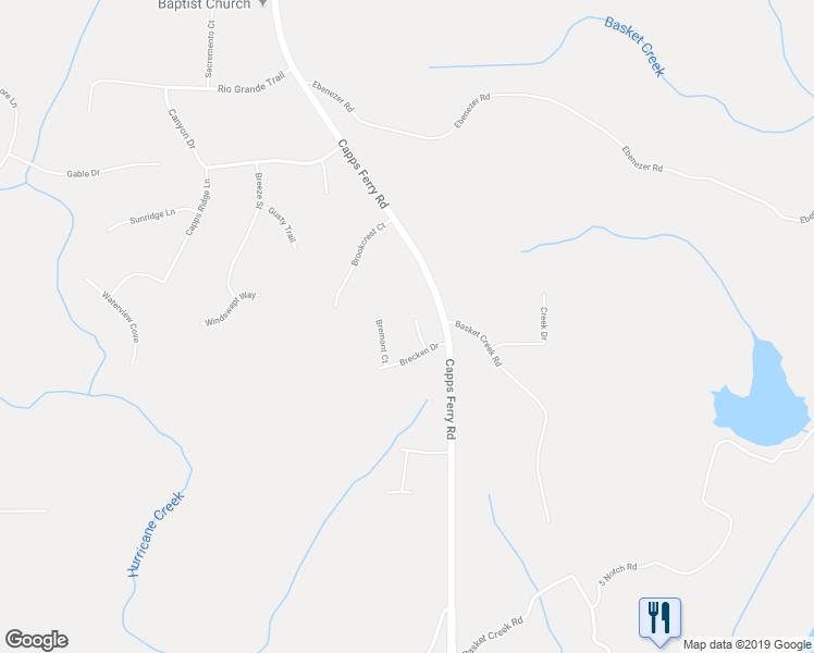 map of restaurants, bars, coffee shops, grocery stores, and more near 7673 Ridgemont Court in Douglasville