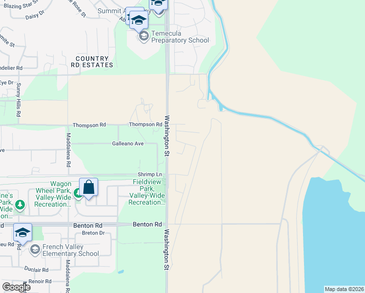 map of restaurants, bars, coffee shops, grocery stores, and more near 33063 Table Rock Drive in Menifee