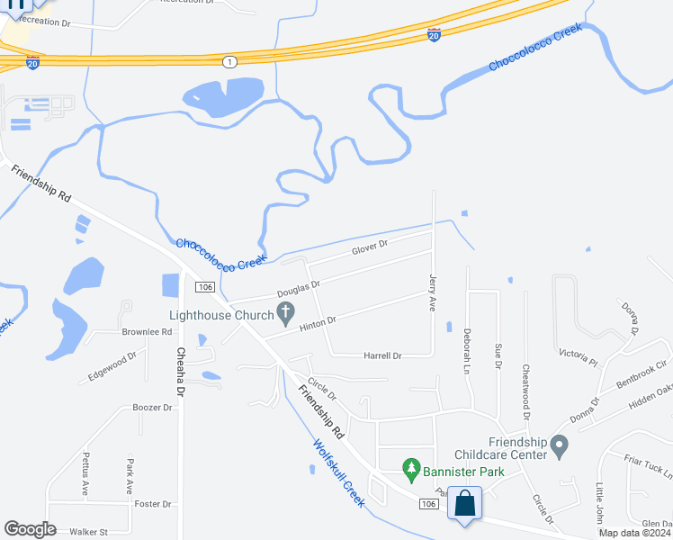 map of restaurants, bars, coffee shops, grocery stores, and more near 2109 Douglas Drive in Oxford