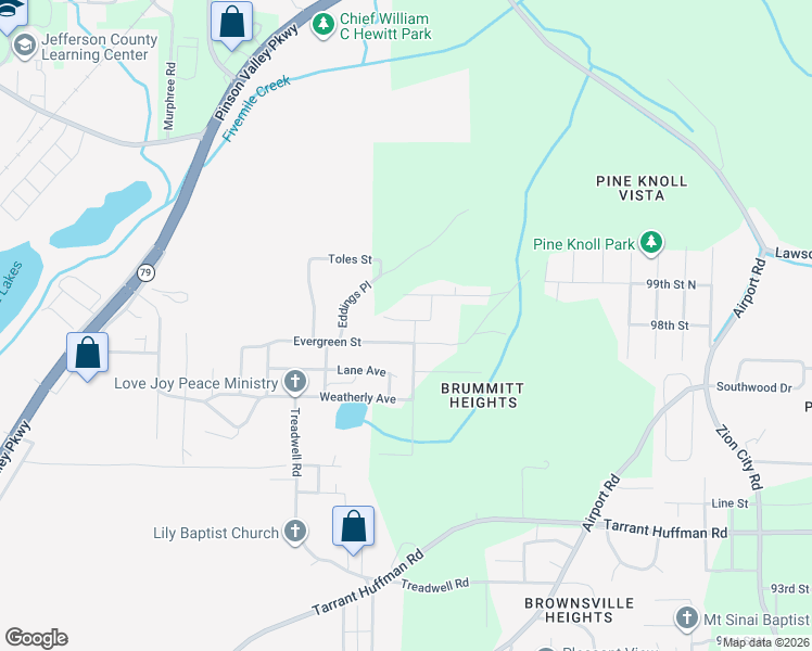 map of restaurants, bars, coffee shops, grocery stores, and more near 2016 Cedar Street in Birmingham