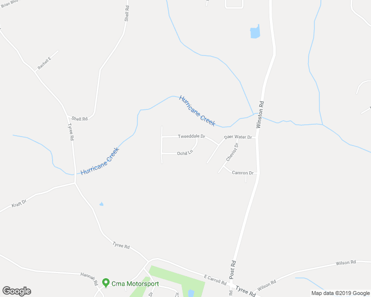 map of restaurants, bars, coffee shops, grocery stores, and more near 8936 Ochil Lane in Winston