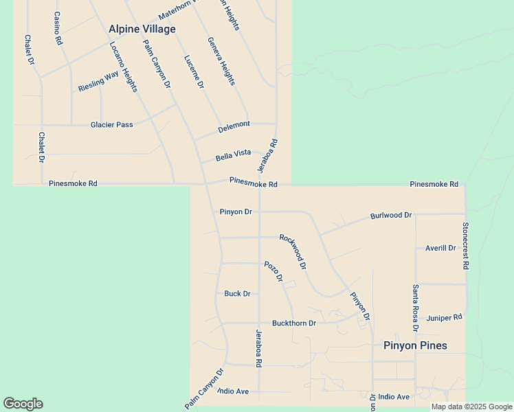 map of restaurants, bars, coffee shops, grocery stores, and more near 62026 Pinyon Drive in Mountain Center