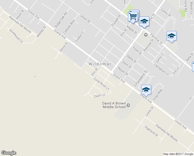 map of restaurants, bars, coffee shops, grocery stores, and more near 21456 Coral Rock Lane in Wildomar