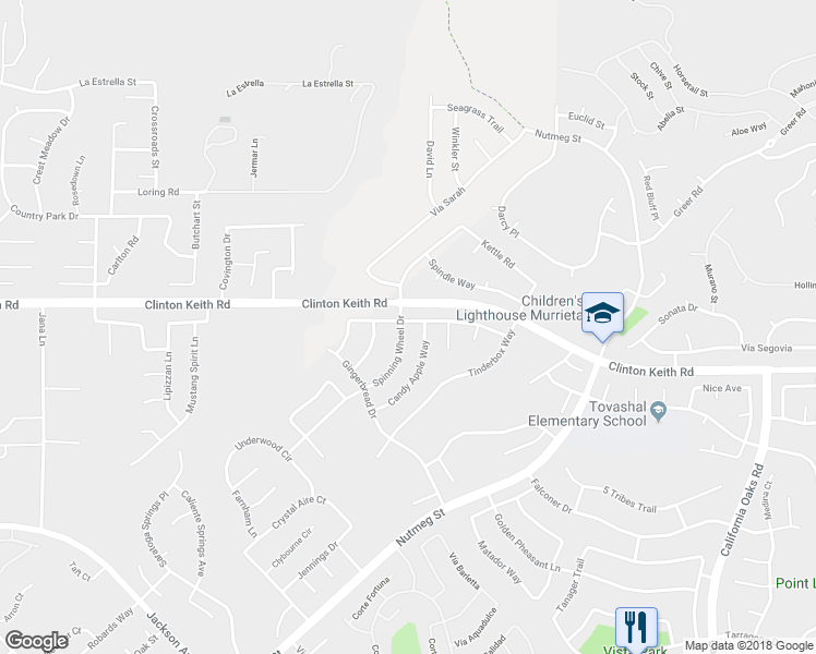 map of restaurants, bars, coffee shops, grocery stores, and more near 39750 Spinning Wheel Drive in Murrieta