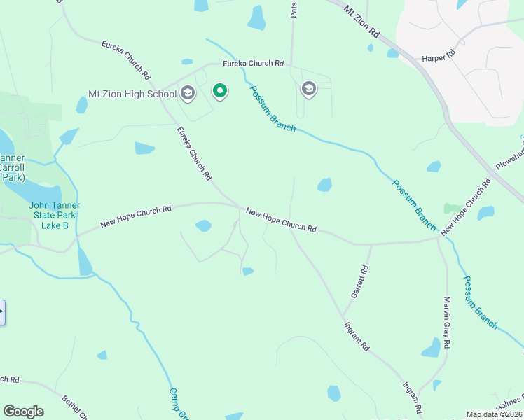 map of restaurants, bars, coffee shops, grocery stores, and more near 499 New Hope Church Road in Carrollton