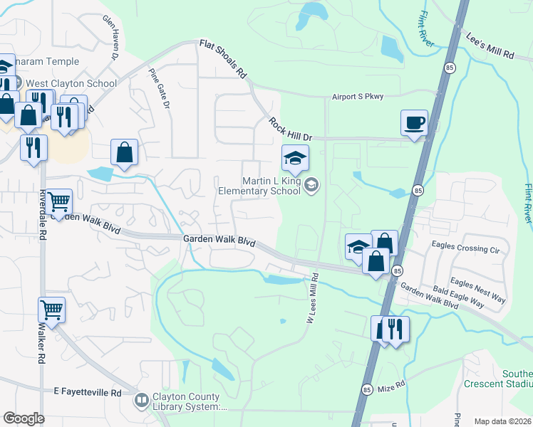 map of restaurants, bars, coffee shops, grocery stores, and more near 763 Boston Common in Atlanta