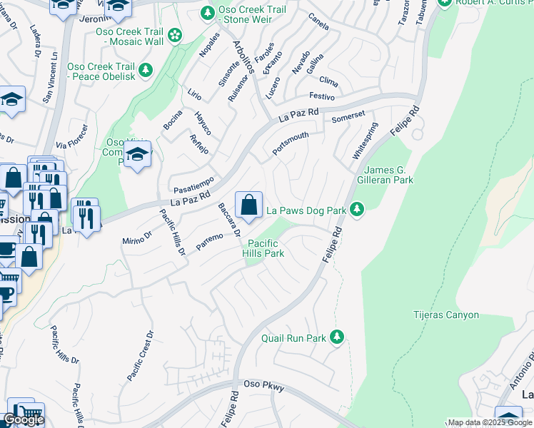 map of restaurants, bars, coffee shops, grocery stores, and more near 3 Covington in Mission Viejo
