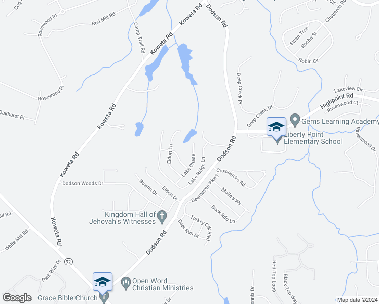 map of restaurants, bars, coffee shops, grocery stores, and more near 811 Lake Chase in Fairburn
