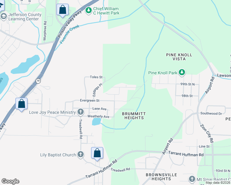 map of restaurants, bars, coffee shops, grocery stores, and more near 2016 Cedar Street in Birmingham