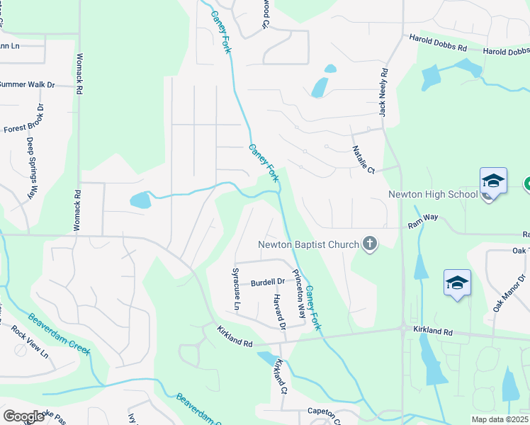 map of restaurants, bars, coffee shops, grocery stores, and more near 105 Dartmouth Court in Covington