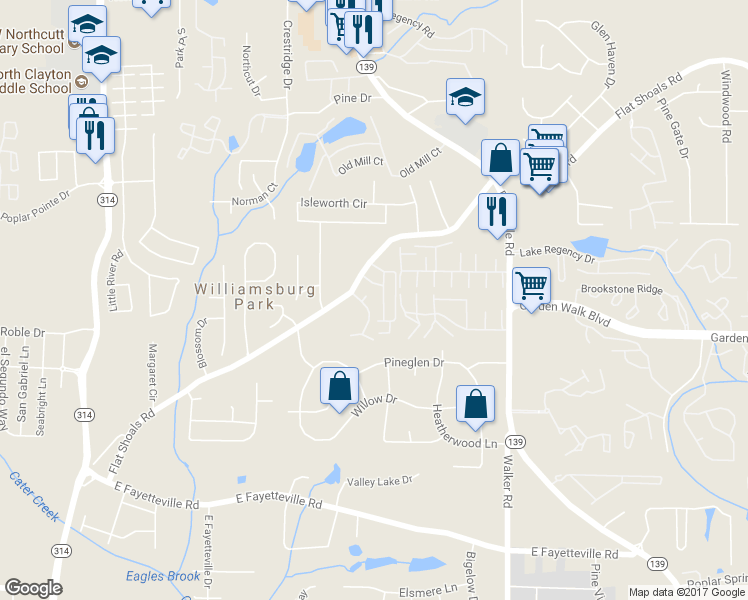 map of restaurants, bars, coffee shops, grocery stores, and more near 1388 Highgrove Court in Atlanta