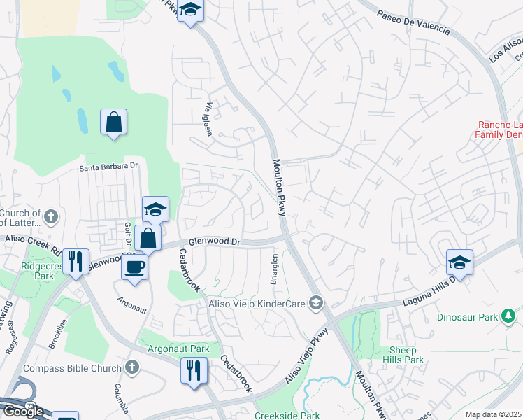 map of restaurants, bars, coffee shops, grocery stores, and more near 49 Giotto in Aliso Viejo