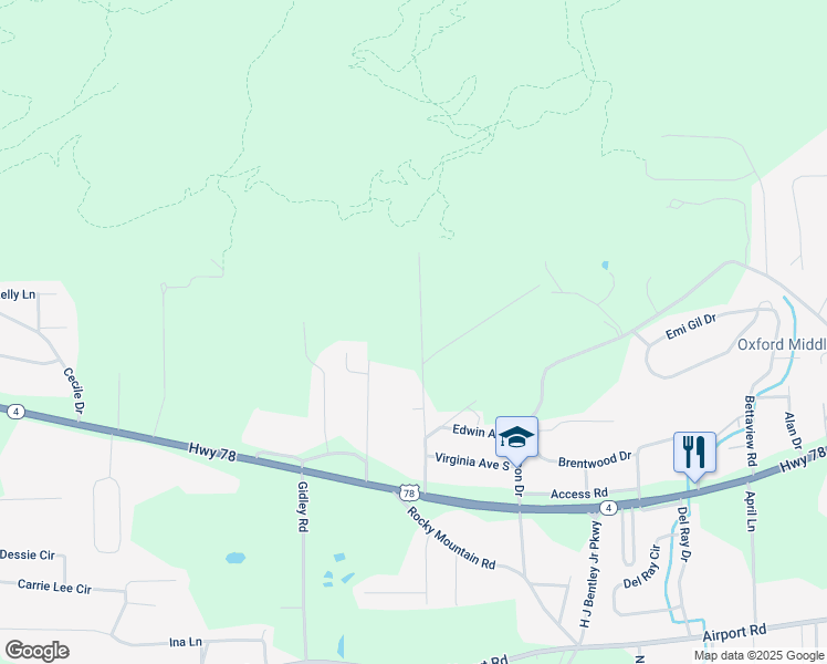 map of restaurants, bars, coffee shops, grocery stores, and more near 367 Frances Boulevard in Oxford