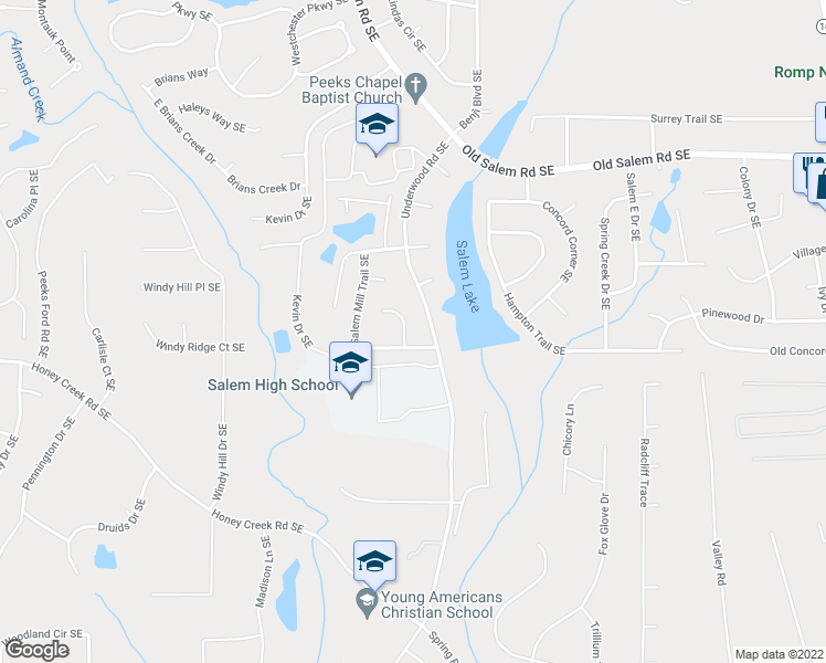 map of restaurants, bars, coffee shops, grocery stores, and more near 3473 Underwood Court Southeast in Conyers