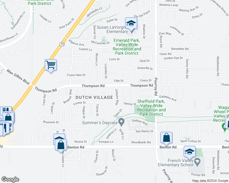 map of restaurants, bars, coffee shops, grocery stores, and more near 36039 Joltaire Way in Winchester