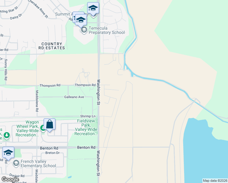 map of restaurants, bars, coffee shops, grocery stores, and more near 33050 Thompson Road in Winchester