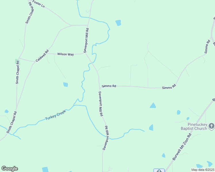 map of restaurants, bars, coffee shops, grocery stores, and more near 51 Simms Road in Bowdon