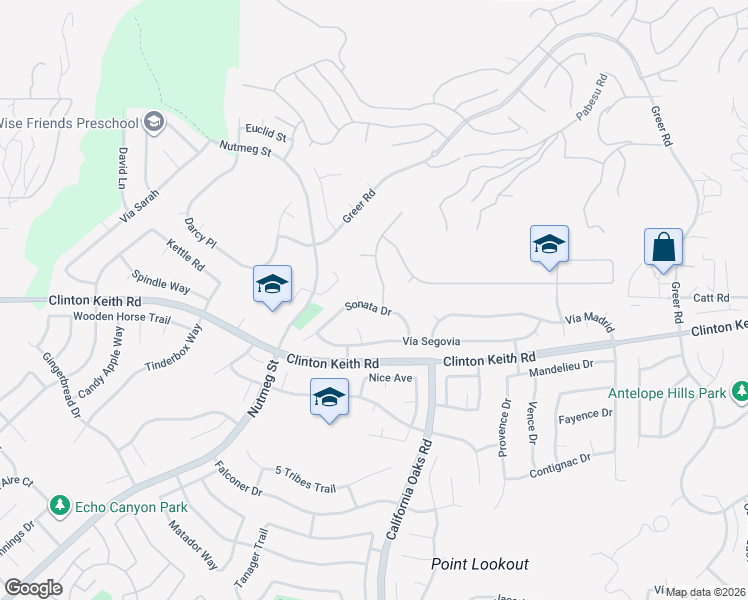 map of restaurants, bars, coffee shops, grocery stores, and more near 35972 Murano Street in Murrieta