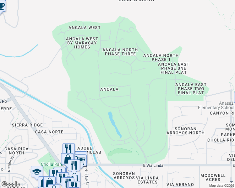 map of restaurants, bars, coffee shops, grocery stores, and more near in Scottsdale