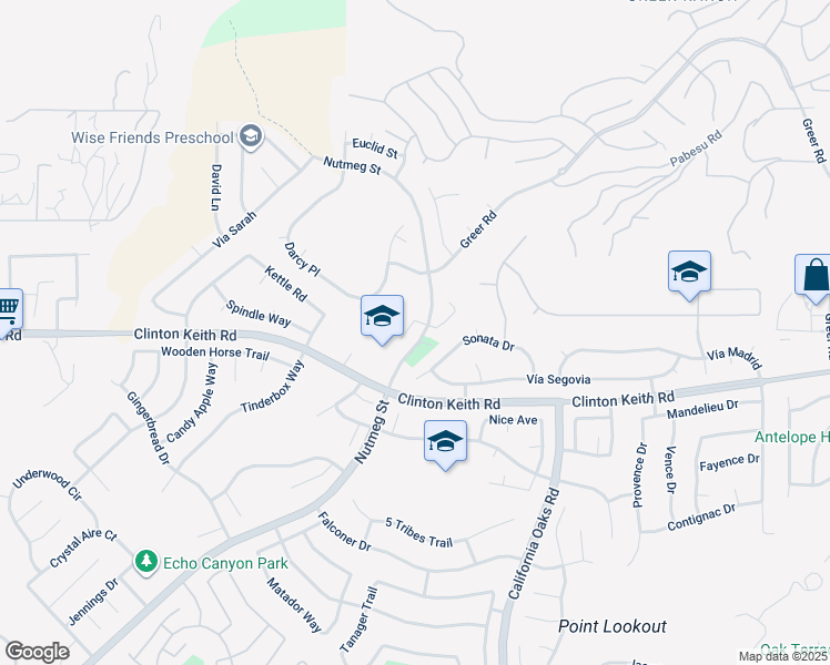 map of restaurants, bars, coffee shops, grocery stores, and more near 36034 Redgrave Way in Murrieta