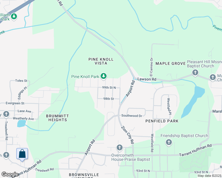 map of restaurants, bars, coffee shops, grocery stores, and more near 9828 Miller Avenue in Birmingham