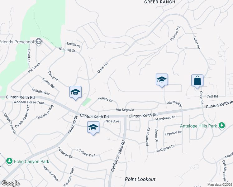 map of restaurants, bars, coffee shops, grocery stores, and more near 35997 San Paulo Place in Murrieta