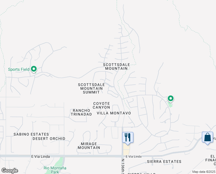 map of restaurants, bars, coffee shops, grocery stores, and more near 13559 East Bloomfield Drive in Scottsdale