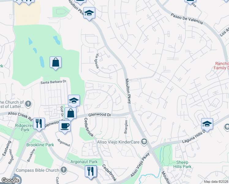 map of restaurants, bars, coffee shops, grocery stores, and more near 24 Michelangelo in Aliso Viejo