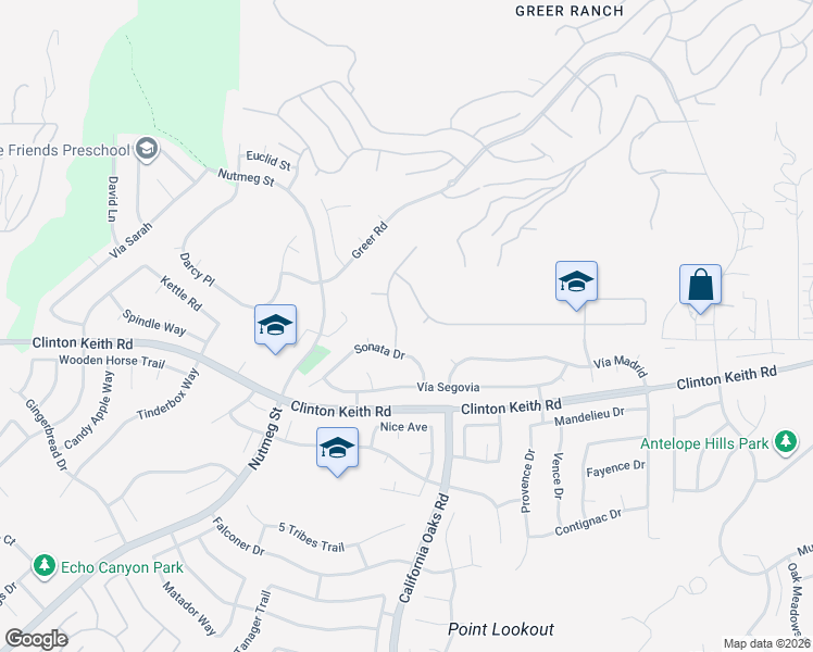 map of restaurants, bars, coffee shops, grocery stores, and more near 35972 Murano Street in Murrieta