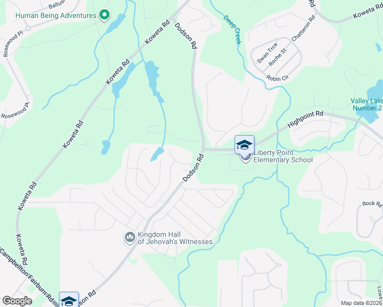 map of restaurants, bars, coffee shops, grocery stores, and more near 5795 Dodson Road in Fairburn