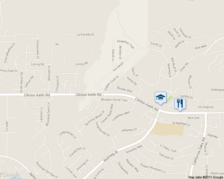 map of restaurants, bars, coffee shops, grocery stores, and more near 39641 Hearthstone Court in Murrieta