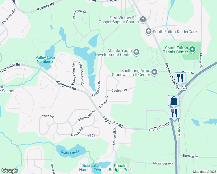 map of restaurants, bars, coffee shops, grocery stores, and more near 6190 Littleton Drive in Union City
