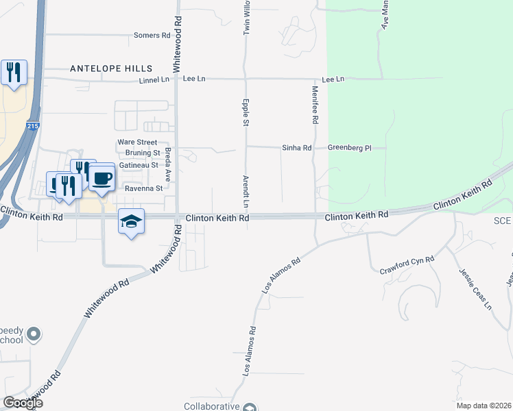 map of restaurants, bars, coffee shops, grocery stores, and more near 35960 Arendt Lane in Murrieta