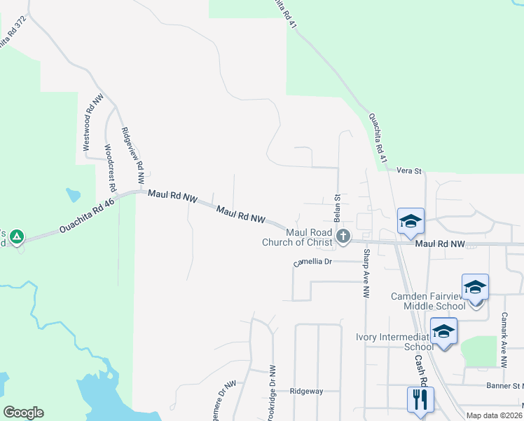 map of restaurants, bars, coffee shops, grocery stores, and more near 1737 Maul Road Northwest in Camden