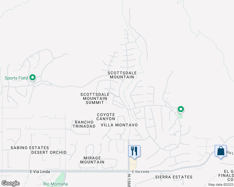 map of restaurants, bars, coffee shops, grocery stores, and more near 13559 East Bloomfield Drive in Scottsdale