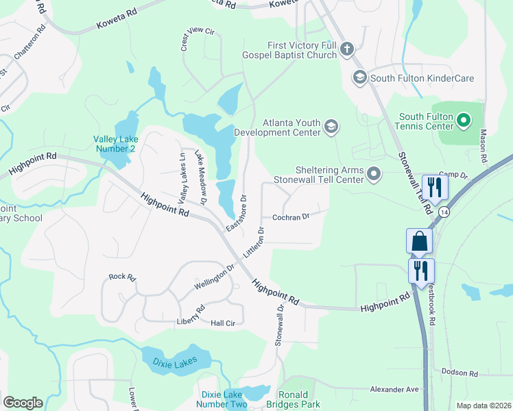 map of restaurants, bars, coffee shops, grocery stores, and more near 6190 Littleton Dr in Union City