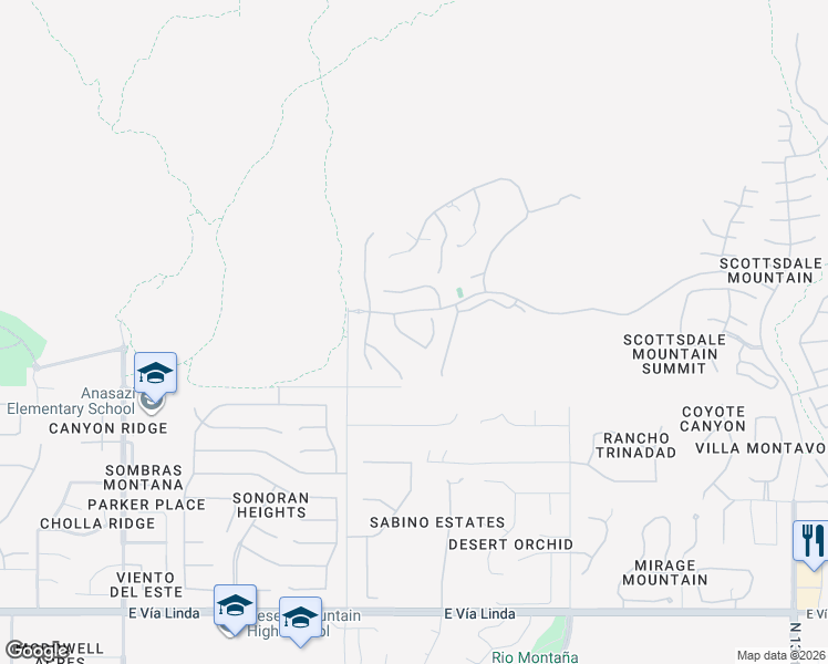 map of restaurants, bars, coffee shops, grocery stores, and more near 12366 North 129th Street in Scottsdale