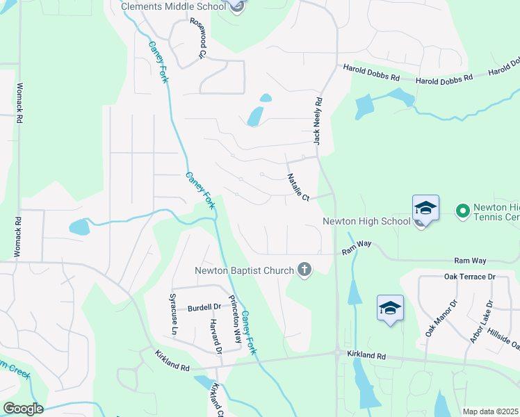 map of restaurants, bars, coffee shops, grocery stores, and more near 55 Cherohala Court in Covington
