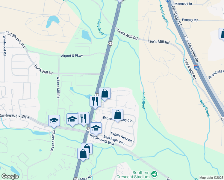 map of restaurants, bars, coffee shops, grocery stores, and more near 428 Orr Road in Riverdale
