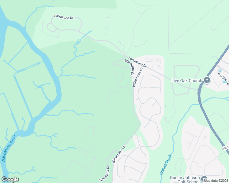 map of restaurants, bars, coffee shops, grocery stores, and more near 6031 Longwood Drive in Murrells Inlet
