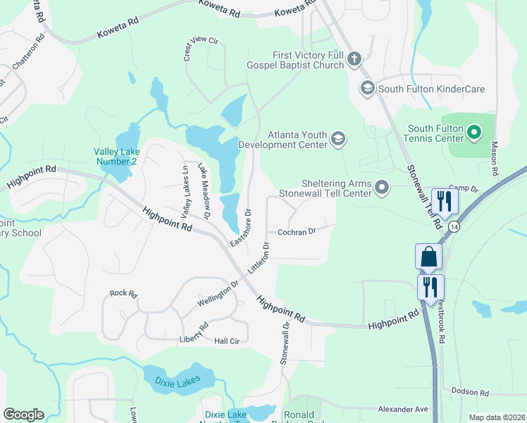 map of restaurants, bars, coffee shops, grocery stores, and more near 6210 Littleton Drive in Union City