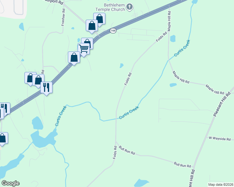 map of restaurants, bars, coffee shops, grocery stores, and more near 895 Folds Road in Carrollton