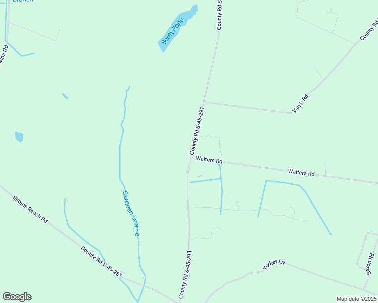 map of restaurants, bars, coffee shops, grocery stores, and more near 297 County Road S-45-291 in Kingstree