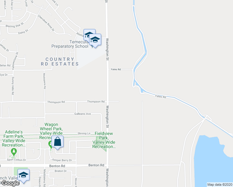 map of restaurants, bars, coffee shops, grocery stores, and more near 33050 Thompson Road in Winchester
