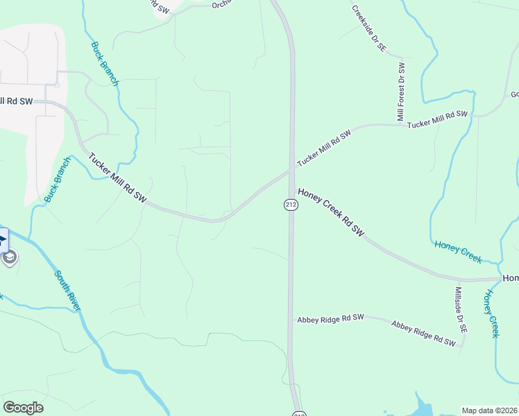 map of restaurants, bars, coffee shops, grocery stores, and more near 2790 Tucker Mill Road Southwest in Conyers