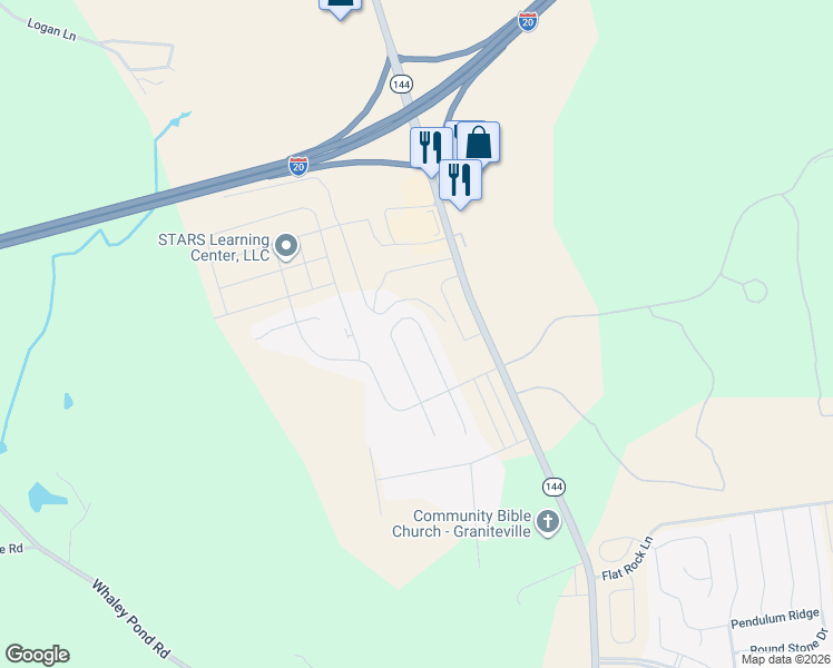 map of restaurants, bars, coffee shops, grocery stores, and more near 6079 Vermilion Loop Road in Graniteville