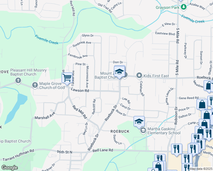 map of restaurants, bars, coffee shops, grocery stores, and more near 208 Boxwood Circle in Birmingham