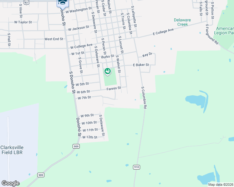 map of restaurants, bars, coffee shops, grocery stores, and more near 1500 South Walnut Street in Clarksville