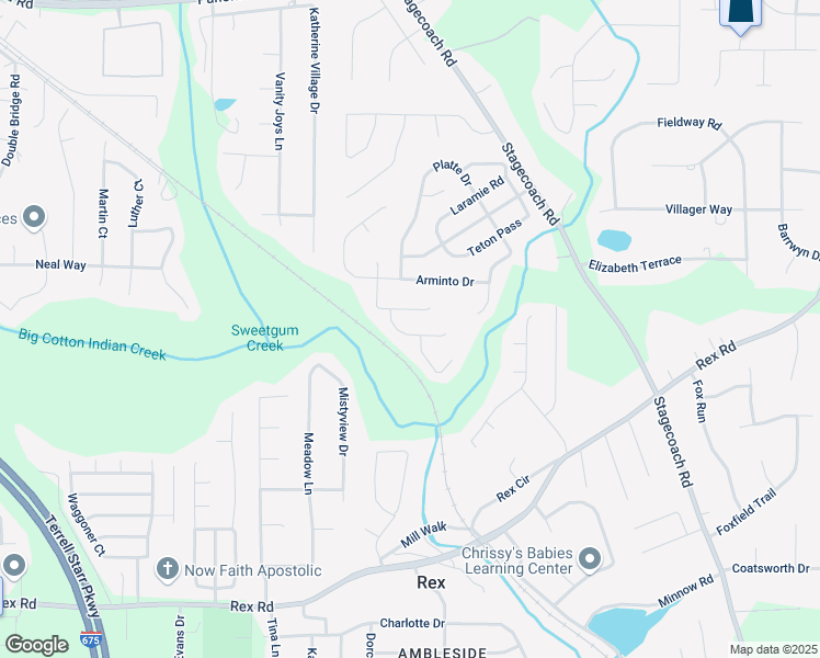 map of restaurants, bars, coffee shops, grocery stores, and more near 3698 Big Horn Court in Ellenwood