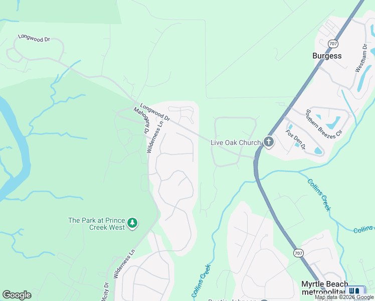 map of restaurants, bars, coffee shops, grocery stores, and more near 669 Grand Cypress Way in Murrells Inlet
